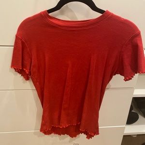 Brandy Melville ruffled t-shirt